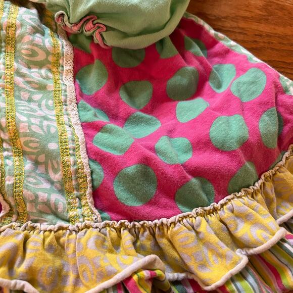 Jelly the Pug Knit Dress Girls Size 5 Ruffles Polka Dots Vacation Summer Cute - Picture 3 of 5